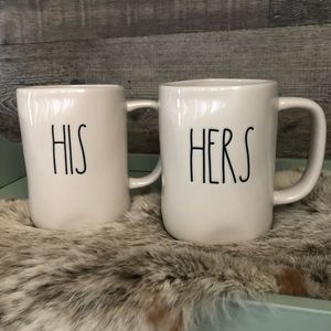 Rae Dunn set of His Hers mugs
